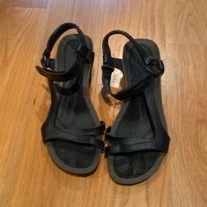 Teva Black Wedge Sandals- Size 7 1/2